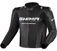 Shima STR 2.0 Chaqueta de moto - Cuero, chaqueta deportiva con protectores de espalda, codos y hombros, piel perforada, para traje de 2 piezas (Negro, 46)