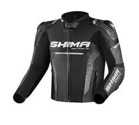 SHIMA STR 2.0 Chaqueta de moto - Cuero, chaqueta deportiva con protectores de espalda, codos y hombros, piel perforada, para traje de 2 piezas (Negro, 46)