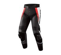 SHIMA STR 2.0 Motorcycle Pants - Cuero, Pantalones Deportivos con Protectores de Caderas y Rodillas, Deslizadores de Rodilla, Cuero Perforada, para Traje de 2 Piezas (Rojo Flúo, 54)