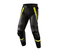 SHIMA STR 2.0 Motorcycle Pants - Cuero, Pantalones Deportivos con Protectores de Caderas y Rodillas, Deslizadores de Rodilla, Cuero Perforada, para Traje de 2 Piezas (Negro/Fluo, 48)