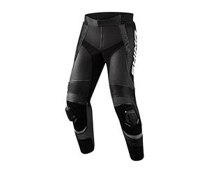 SHIMA STR 2.0 Motorcycle Pants - Cuero, Pantalones Deportivos con Protectores de Caderas y Rodillas, Deslizadores de Rodilla, Cuero Perforada, para Traje de 2 Piezas (Negro, 56)