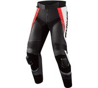 SHIMA STR 2.0 Pantalones de cuero para motocicleta, negro-blanco-rojo, tamaño 50 para Hombres