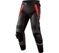 SHIMA STR 2.0 Pantalones de cuero para motocicleta, negro/rojo claro, Talla 52