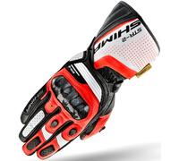 SHIMA STR-2 Guantes de moto, negro-blanco-rojo, tamaño L para Hombres