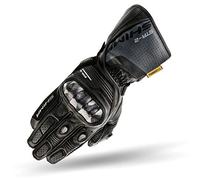 Shima STR-2 Guantes Moto Hombre - Guantes Touchscreen, Verano, Sport de Cuero con Protector Nudillos de Carbono, Deslizador Palma y Dedos, Palma Reforzada (Negro, XL)