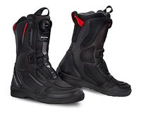 SHIMA STRATO LADY Botas Moto Mujere - Transpirables, Reforzadas, Ligeras Botas de Moto Adventure Touring con Sistema de Cierre Rápido ATOP, Protección de Tobillos, Suela Antideslizante (Negro, 40)