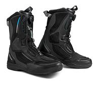 SHIMA STRATO LADY WP, Impermeables Botas Moto Mujere | Transpirables, Reforzadas, Ligeras Botas de Moto Adventure Touring con Sistema de Cierre Rápido ATOP, Protección de Tobillos (Negro, 36)