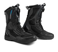 SHIMA STRATO WP, Impermeables Botas Moto Hombre | Transpirables, Reforzadas, Ligeras Botas de Moto Adventure Touring con Sistema de Cierre Rápido ATOP, Protección de Tobillos (Negro, 47)