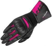 SHIMA STX 2.0 Guantes de moto perforados para mujer, negro-rosa, tamaño L