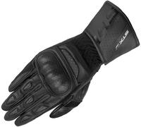 SHIMA STX Guantes Moto Mujer Cuero Homologados Largo Verano Motos Guante Ventilado Certificatos con Protección Motorista Racing Protecciones Ventilación Verão (Femenino, Negro, XS)