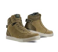 SHIMA SX-2 EVO Botas Moto Hombre - Zapatillas Moto de Cuero, Transpirables, Reforzados con Soporte el Tobillo, Suela Antideslizante, Almohadilla el Engranaje (Marrón, 47)
