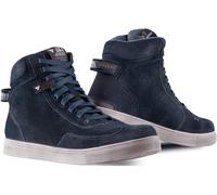 SHIMA SX-2 EVO Botas Moto Hombre - Zapatillas Moto de Cuero, Transpirables, Reforzados con Soporte el Tobillo, Suela Antideslizante, Almohadilla el Engranaje (Azul, 46)