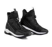 SHIMA TAKESHI VENT, Zapatos de Motocicleta para Hombres - Transpirables, Zapatos de calle reforzados con sistema de cierre ATOP, Suela antideslizante, Mango de cambio de marchas (Negro, 46)