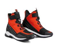 SHIMA Botas de moto Takeshi — cierre ATOP, suela antideslizante — Negro/Blanco/Rojo 43