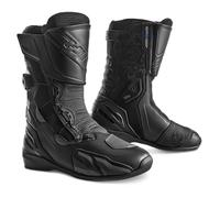 SHIMA Tenex WP Botas Moto Hombre Cuero Impermeable Atop Zapatos Todo El Año Calzado Motorista Baja Adventure Velcro Protección Tobillo Motocicleta Trail (Masculinos Impermeable, Negro, 43)
