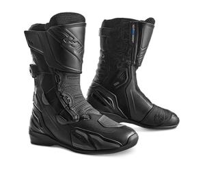 SHIMA Tenex WP Botas Moto Mujer Cuero Impermeable Atop Zapatos Todo El Año Calzado Motorista Baja Adventure Velcro Protección Tobillo Motocicleta Trail (Femenino Impermeable, Negro, 40)