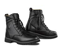 SHIMA Thomson, Zapatos Moto Hombre | Reforzados Zapatos Moto de Cuero, Soporte para el Tobillo, Suela Antideslizante, Mango de Cambio de Marchas (Negro, 42 eu)