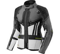 SHIMA Tracker Chaqueta textil para moto para mujeres, blanco/gris/amarillo, Talla M