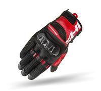 SHIMA X-BREEZE 2 Guantes Moto Hombre Mujer Cuero Homologados Corto Verano Motos Guante Ventilado Certificatos Con Protección Motorista Racing Protecciones Ventilación Verão (Masculinos, Rojo, 3XL)
