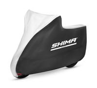 SHIMA X-Cover Funda Moto Impermeable para Exterior Grande Fundas Motocicleta Accesorios Capa la Motos Protección UV Antipolvo Orificio para Bloqueo (Negro, L)