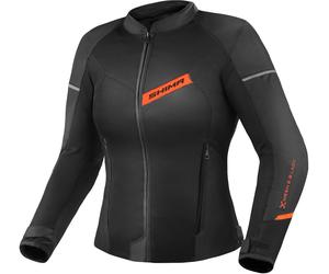 SHIMA X-Mesh 2.0 Chaqueta textil de moto para mujer, negro-rojo, tamaño S