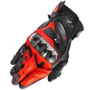 SHIMA XRS-3 Guantes Moto Hombre Cuero Homologados Corto Sport Motos Guante Ventilado Certificatos Con Protección Motorista Racing Protecciones Ventilación Verão (Hombre, Rojo Fluo, XXL)