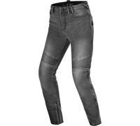 SHIMA Zenith Jeans Moto Hombre Protectores GFLEXX Homologado Ajustado Textile Vaqueros Urbano Pantalón Protección de Rodilla Ventilado Elástico Ropa de Verano (Masculinos, Gris, 36/32)