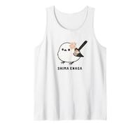 Shimaenaga con Flor de Cerezo Hokkaido pájaro de Hadas de Nieve Camiseta sin Mangas