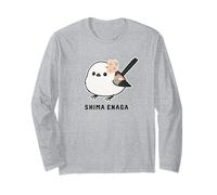 Shimaenaga con Flor de Cerezo Hokkaido pájaro de Hadas de Nieve Manga Larga