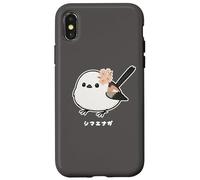 Shimaenaga Flores Cerezo pájaro Hada Nieve Hokkaido Carcasa para iPhone X/XS