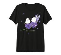Shimaenaga | Lavanda | Hokkaido | Japón | Hokkaido | pájaro Blanco Camiseta Premium
