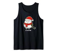 Shimaenaga pájaro Navidad Santa Sombrero Hokkaido Nieve Hada Camiseta sin Mangas