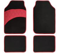 SHIMAKYO SK1191-R - Tapetes de Piso para automóvil, SUV, camión, 4 Piezas, Respaldo de Goma, para Todo Tipo de Clima, Color Rojo