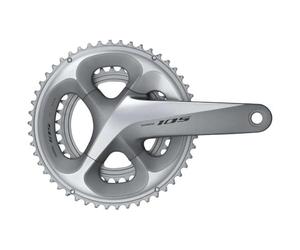 SHIMANO 105 - Juego de manivelas para bicicleta de carretera (doble carretera, Hollowtech II), FC-R7000