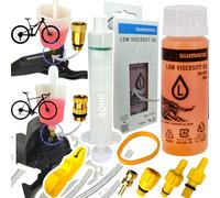 Shimano - Aceite mineral hidráulico de baja viscosidad, 100 ml + F26, frenos de disco F26, kit de servicio de mantenimiento para MTB, Ebike Disc, purga de aire a partir de 2025 XTR M9200 M9220 XT