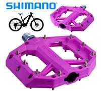 Shimano Bicicleta MTB Trekking Plataforma Flat Ligero Pedales PD-GR400 Violeta