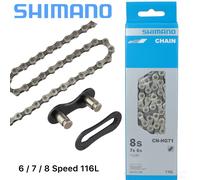 Shimano Cadena CN-HG71 MTB City Ebike 116L 7/8 Velocidades Eslabones Plata