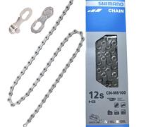SHIMANO Cadena 116 eslabones +QL CN-M6100 12-Velocidades RECAMBIOS, Adultos Unisex, Gris, ESTANDAR
