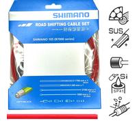Shimano Cambio-Set Bicicleta de Carreras Road Funda Cambio SP41 Optislick Rojo