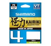 SHIMANO Caña de pescar Line Kairiki 4 300 m 0,28 mm 26,0 kg M Green para pesca con spinning precisa