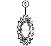 Shimano Corona Individual 16D Componentes y repuestos para Bicicletas, Adultos Unisex, Multicolor, Talla única