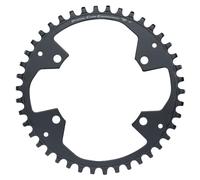 Shimano Cues Fc-U6000 - Plato de 1 Plato, Color Plateado y Negro, Talla única