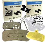 Shimano D03S Resin Bicicleta XT Slx Saint Zee 4 Pistón Pastillas de Frenos 2 Par
