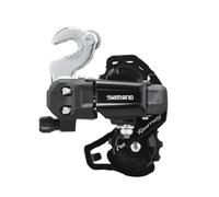 Shimano Tourney/TY Tourney TY200 - Desviador Trasero, 6/7 velocidades, con Soporte BMX/Track, Jaula Corta SS, Color Negro