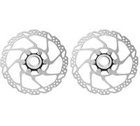 SHIMANO Disco 160MM C.Lock RT54 Solo Resina Ciclismo, Adultos Unisex, Multicolor(Plateado/Negro) (Paquete de 2)