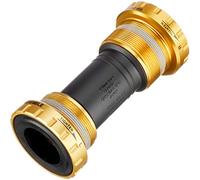 Shimano Eje de pedalier Saint SM-BB80 Hollowtech II negro/amarillo BSA 68/73