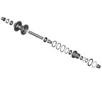 Shimano FH-M8210-B - Eje Hueco Completo, Negro, Talla única