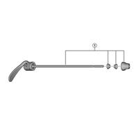 Shimano FH-MT200-B - Llave de liberación rápida (176 mm), Color Plateado