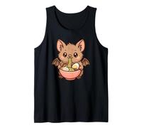 Shimano - Fideos Ramen para Comer murciélagos con Bigotes Kawaii Lindos y Divertidos Camiseta sin Mangas