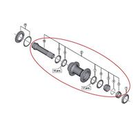 Shimano HB-M8010 Ejes, Adultos Unisex, Plata, Talla Única